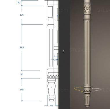 Legs (Table leg, NJ_0884) 3D models for cnc